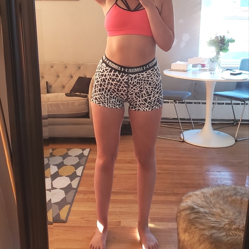 Under Armour Black and White Patterned Shorts